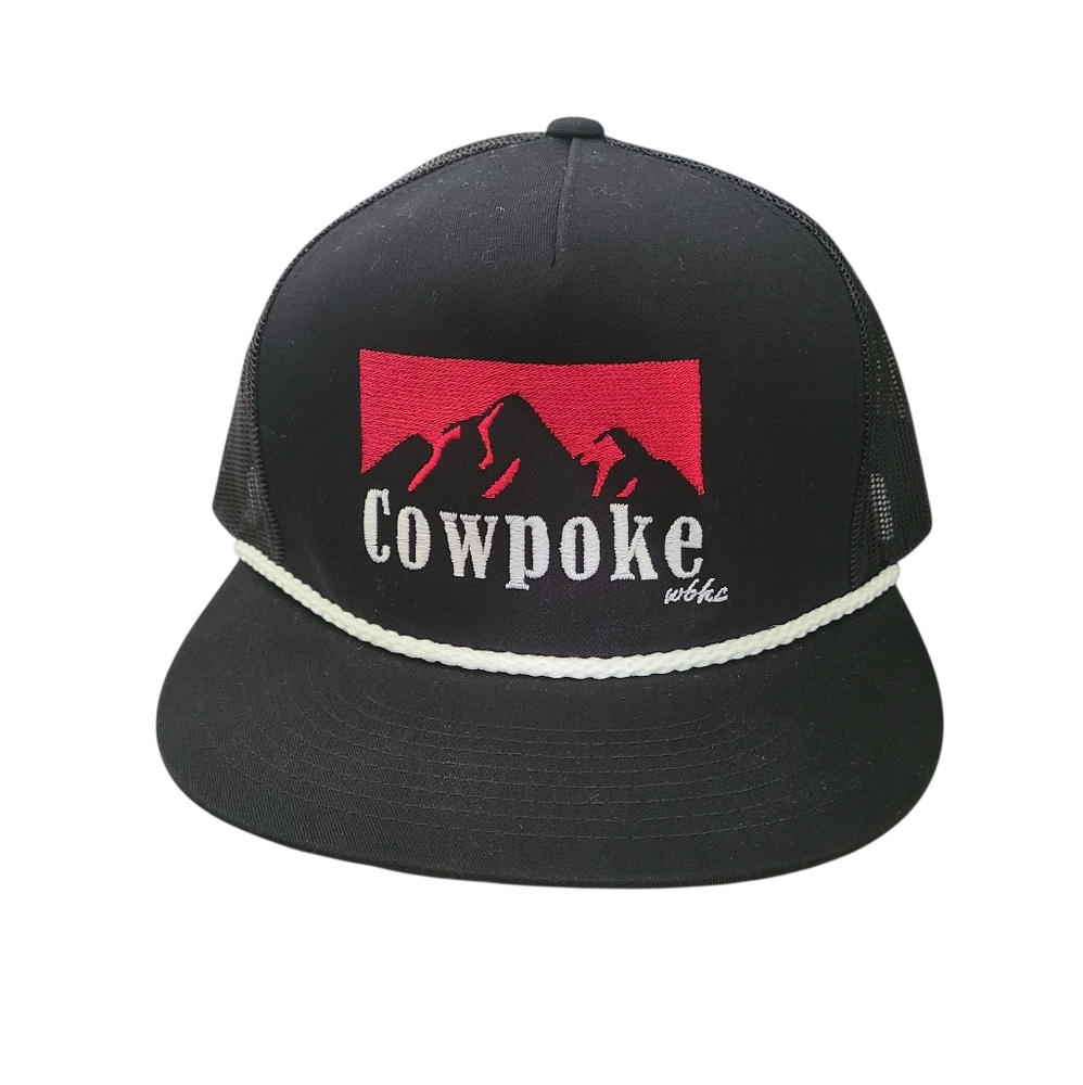 Whiskey Bent Hat Company Cowpoke Cowboy Killer Black Trucker Hat